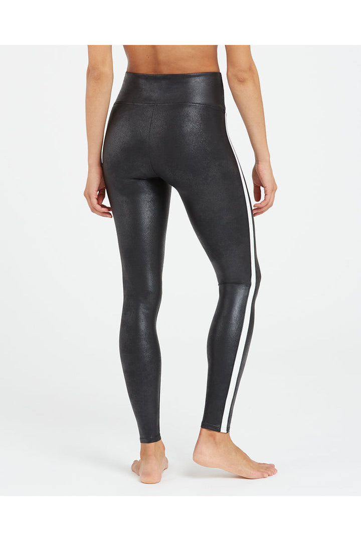 FAUX LEATHER SIDE STRIPE LEGGING