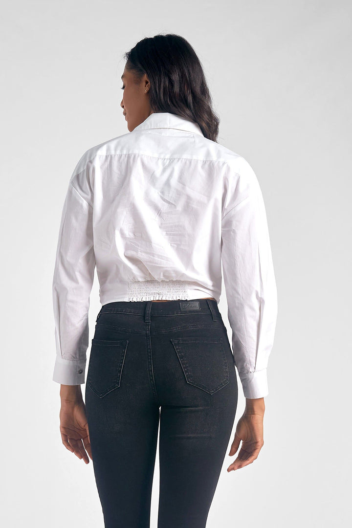 KNOTTY BUTTON DOWN BLOUSE