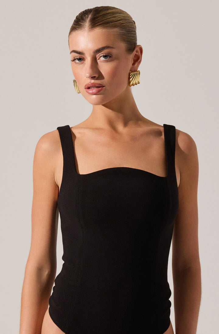KENDAL CURVED NECK BODYSUIT