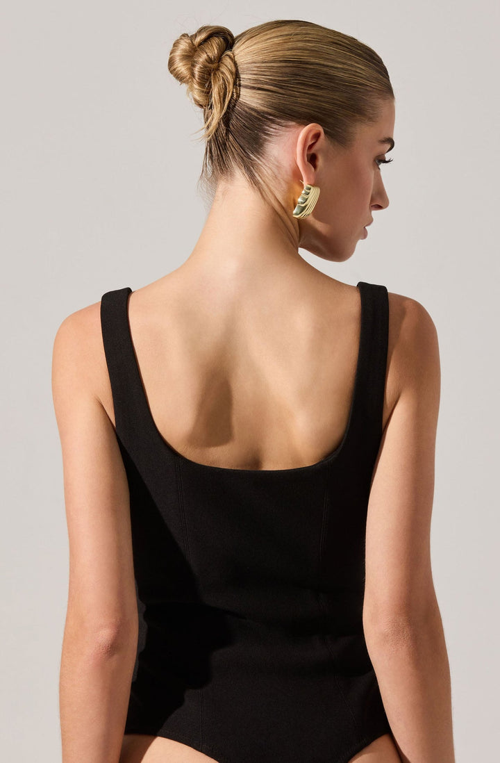 KENDAL CURVED NECK BODYSUIT