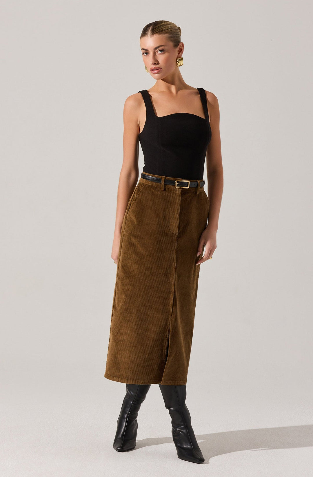 KENDAL CURVED NECK BODYSUIT