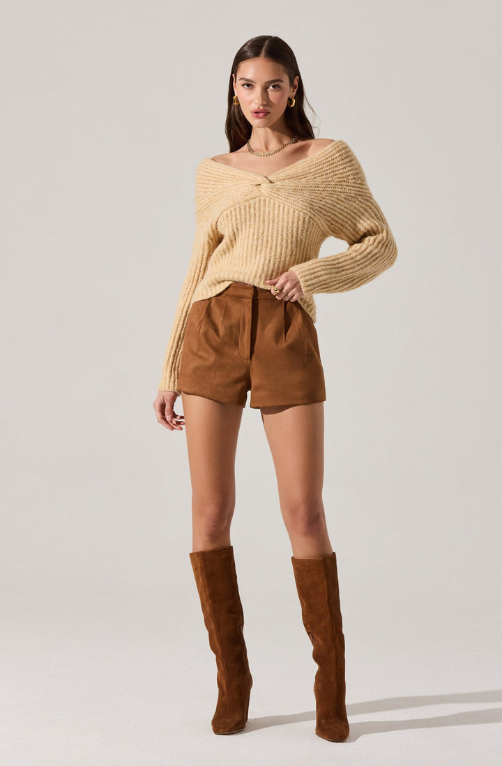 FRANISBEL TWIST FRONT SWEATER