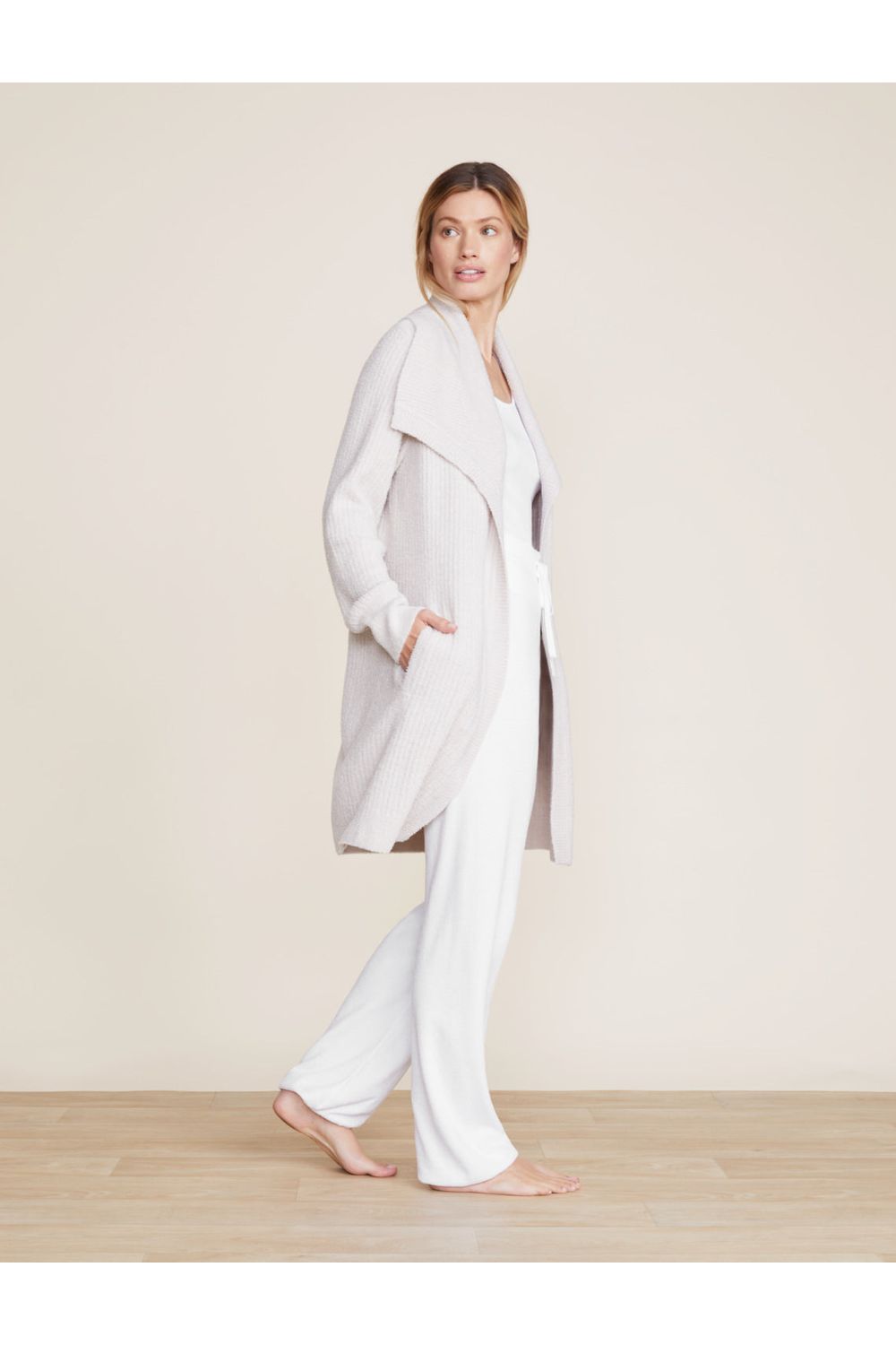 COZYCHIC LITE RIBBED DRAPED CARDI