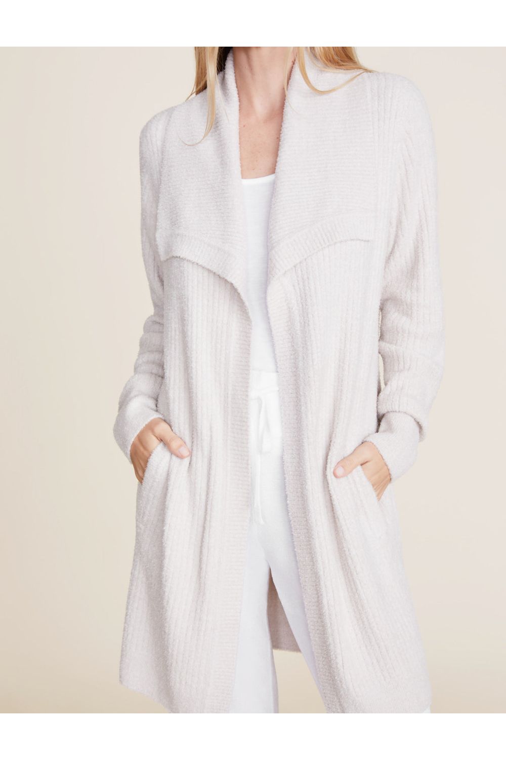COZYCHIC LITE RIBBED DRAPED CARDI