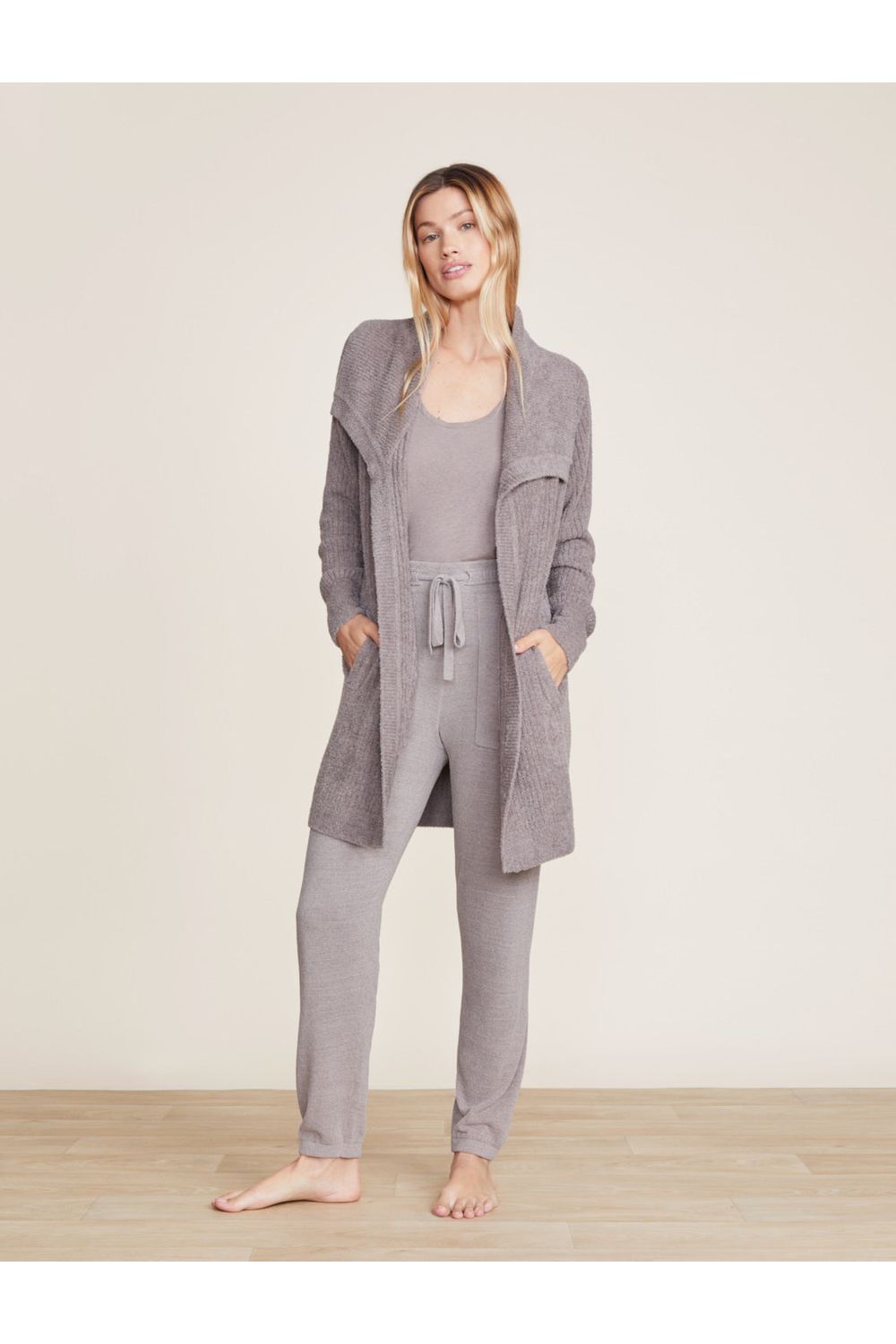 COZYCHIC LITE RIBBED DRAPED CARDI