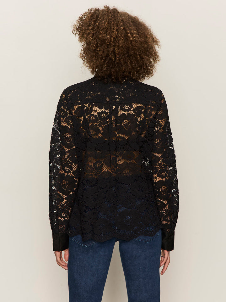 SERENDIPITY LACE TUXEDO SHIRT