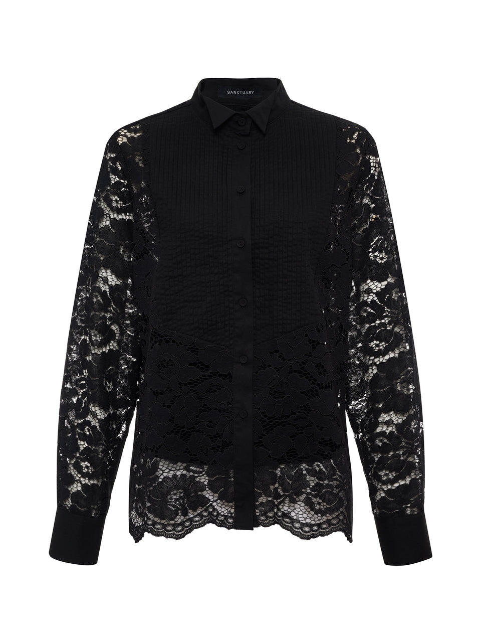SERENDIPITY LACE TUXEDO SHIRT