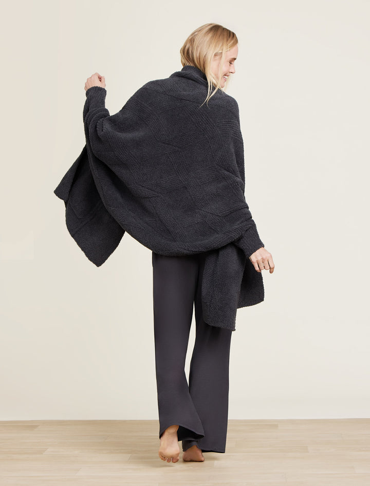 COZYCHIC CABLE WEAVE BLANKET WRAP