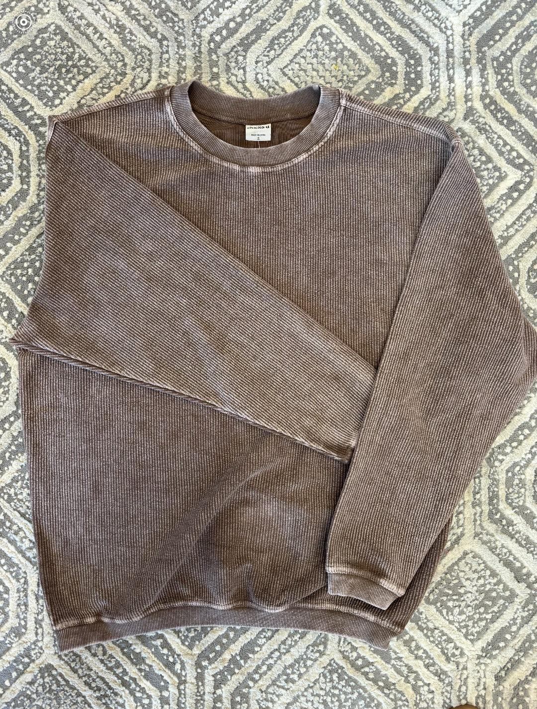 CORDED CREW SWEATSHIRT