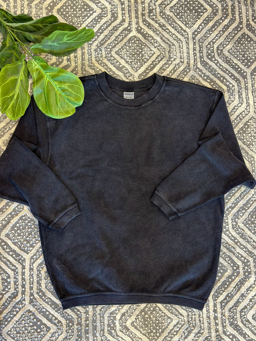 CORDED CREW SWEATSHIRT