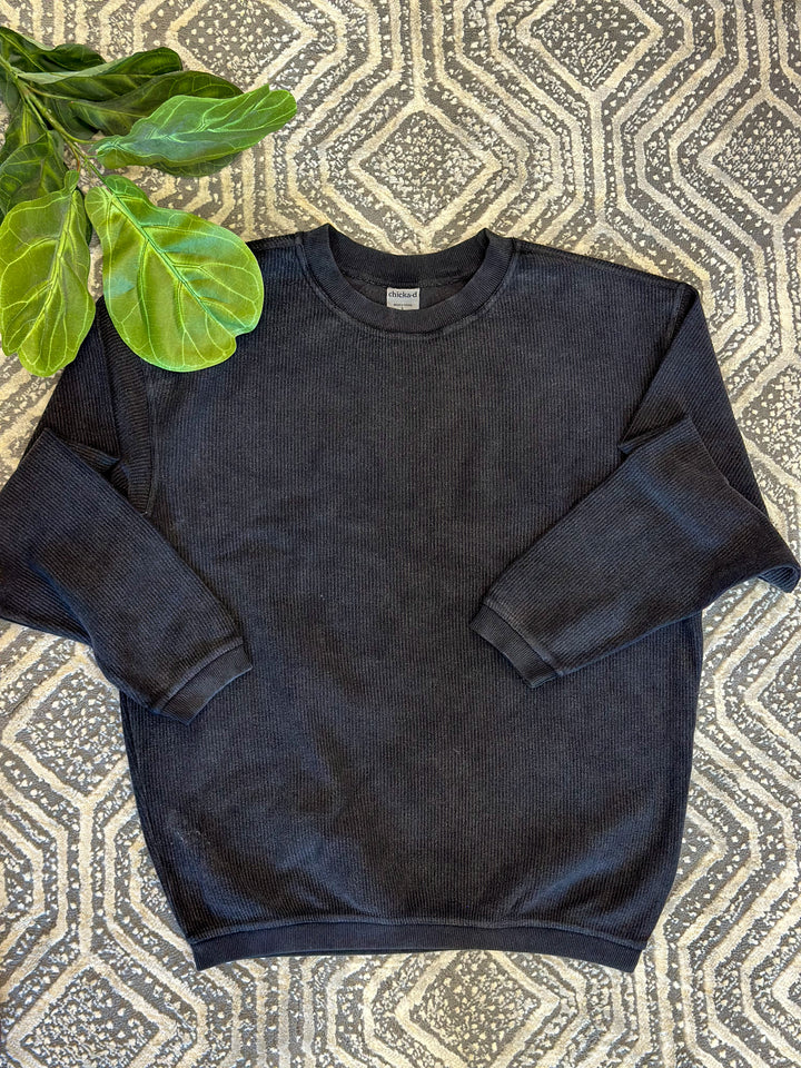 CORDED CREW SWEATSHIRT