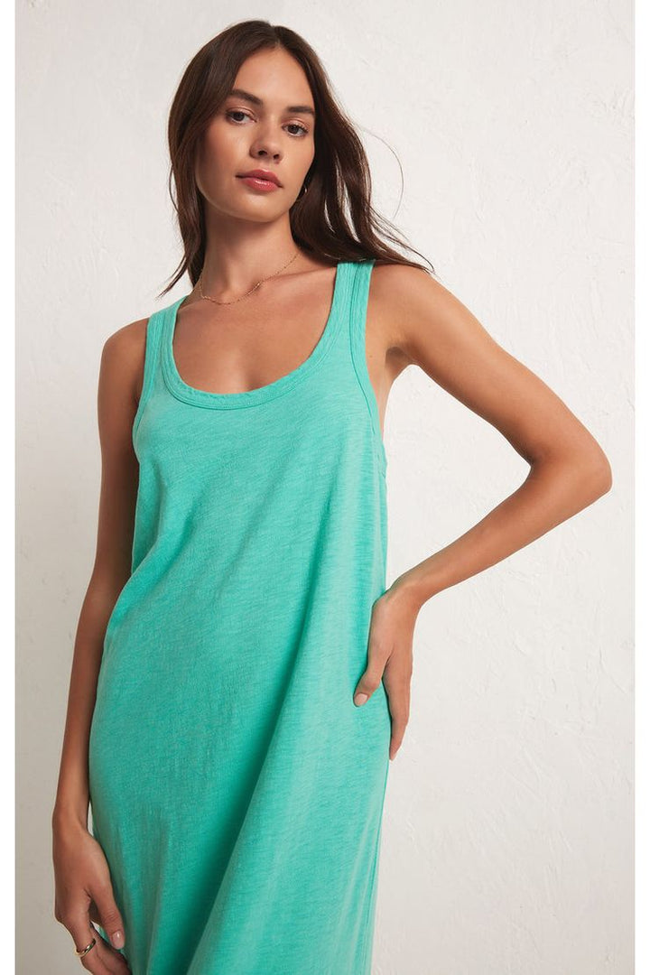 EASY GOING COTTON SLUB MIDI DRESS