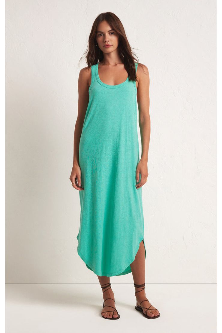 EASY GOING COTTON SLUB MIDI DRESS