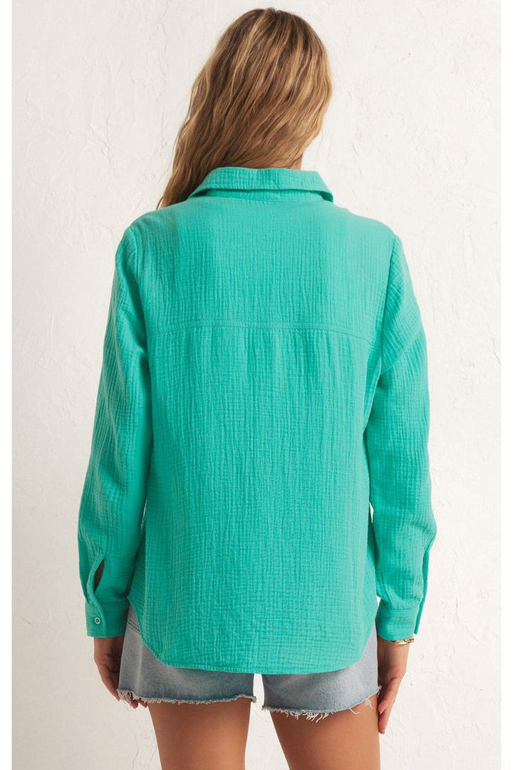 KAILI BUTTON UP GAUZE TOP