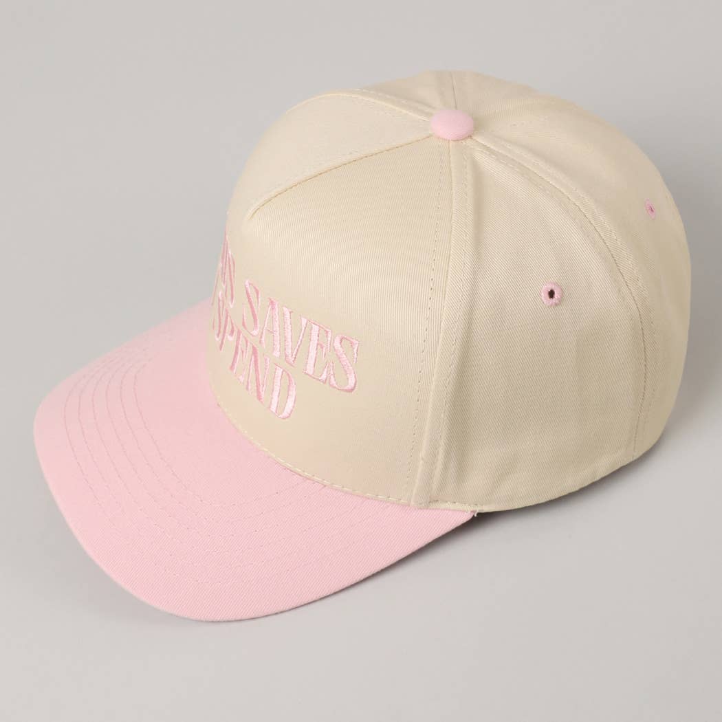 JESUS SAVES I SPEND EMBROIDERED HAT