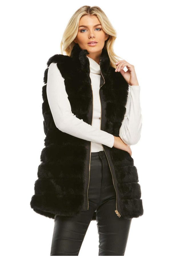 Reversible faux clearance fur vest