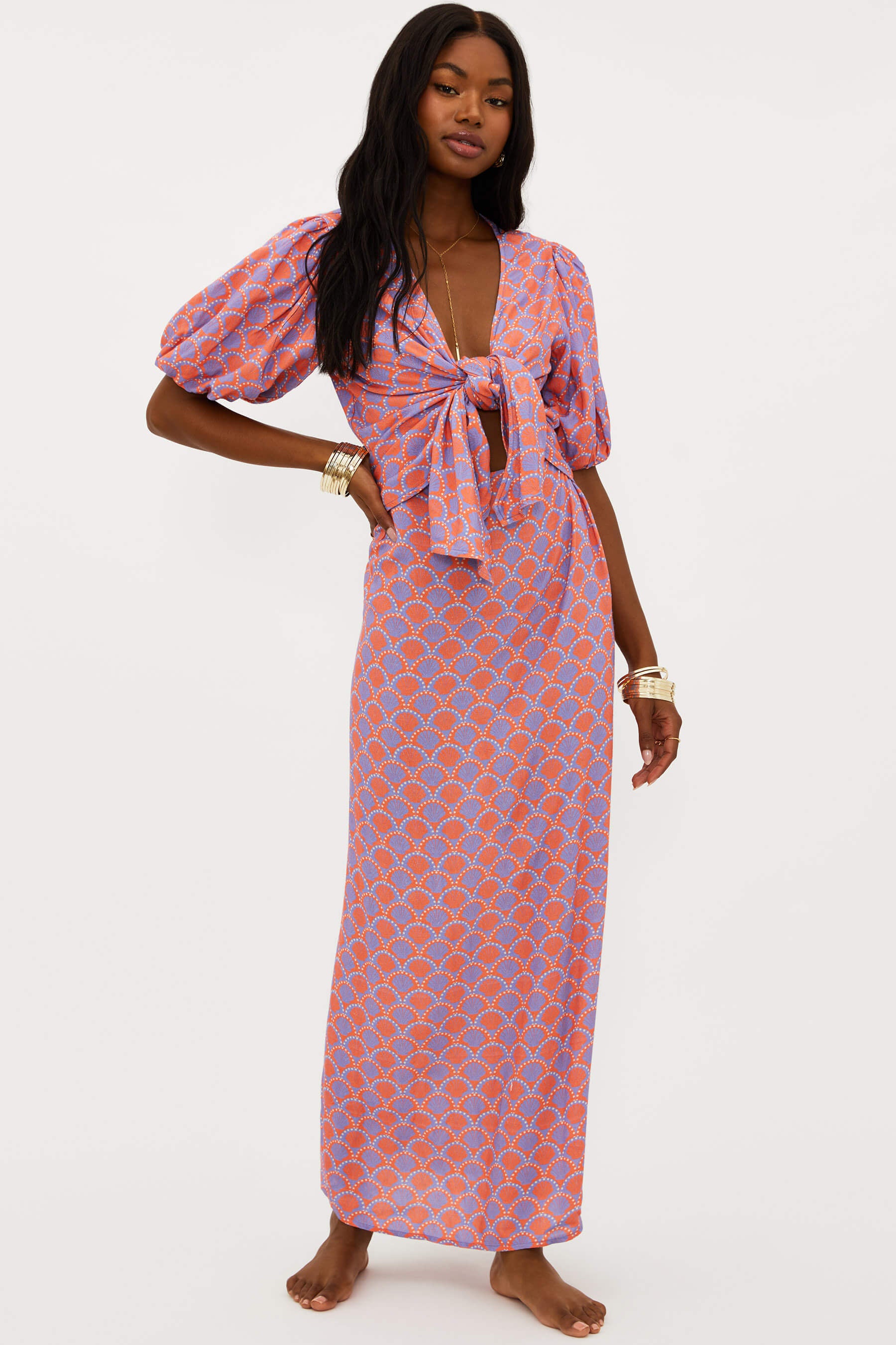 Beach RIOT Marta Dress in Siren Shells