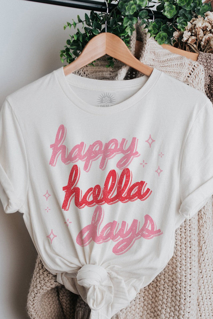 HAPPY HOLIDAYS GRAPHIC TEE