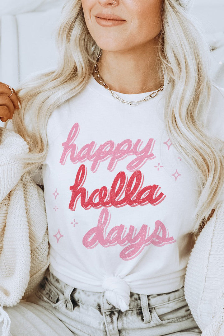 HAPPY HOLIDAYS GRAPHIC TEE