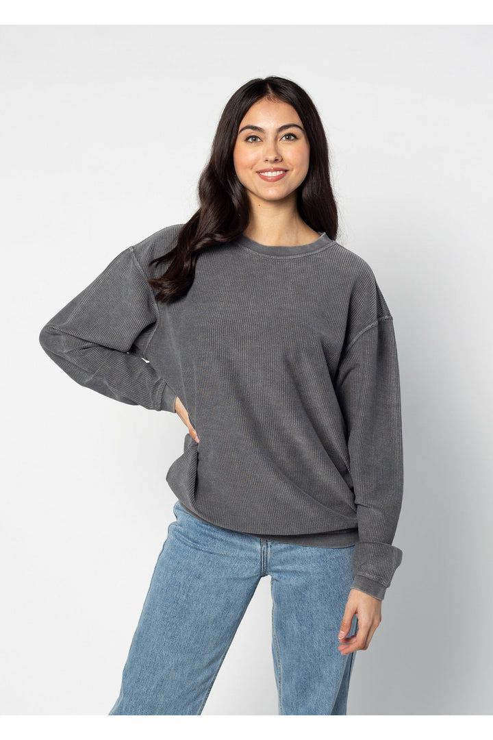 CORDED CREW SWEATSHIRT