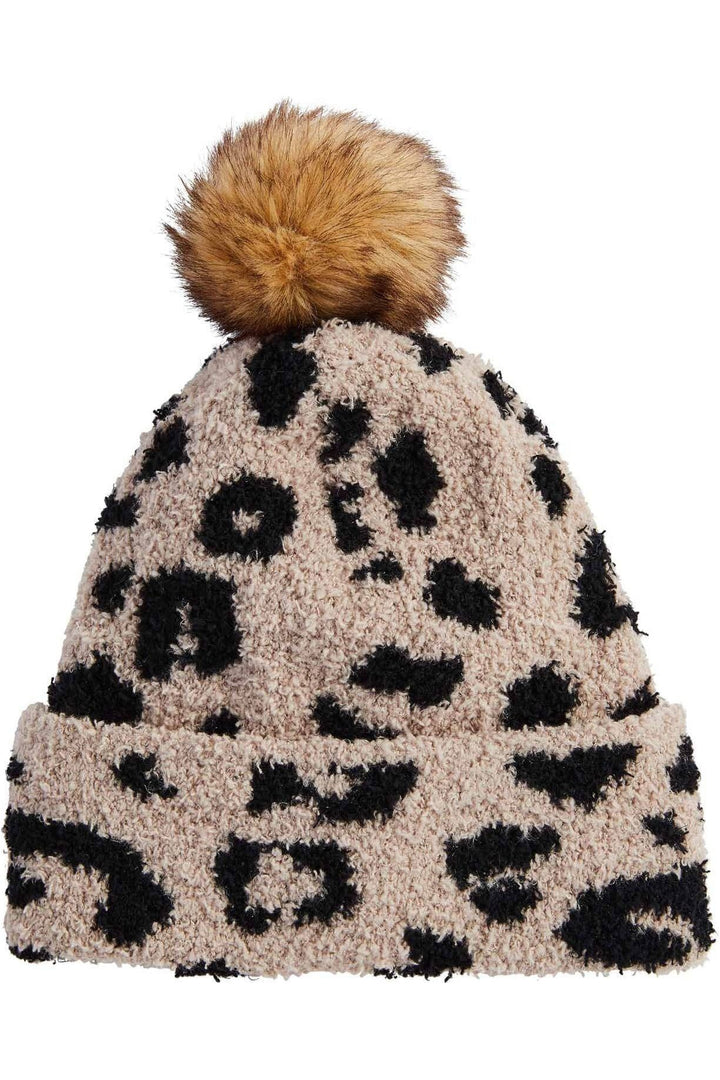 LEOPARD CHENILLE BEANIE