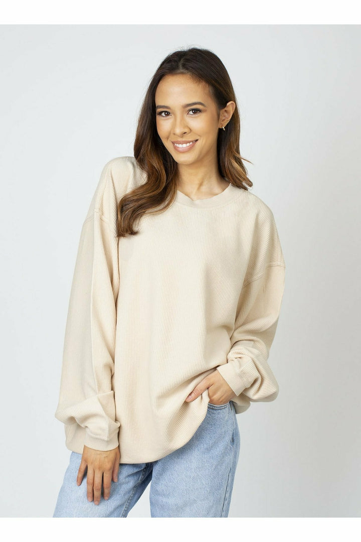 CORDED CREW SWEATSHIRT