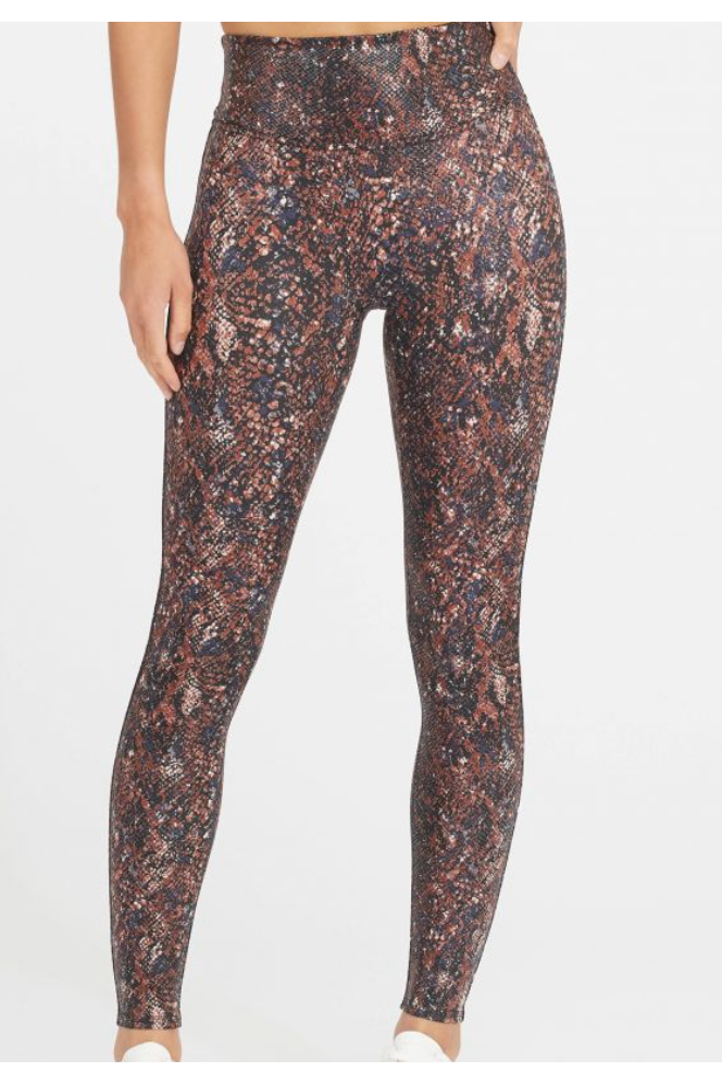 FAUX LEATHER SNAKESHINE LEGGING