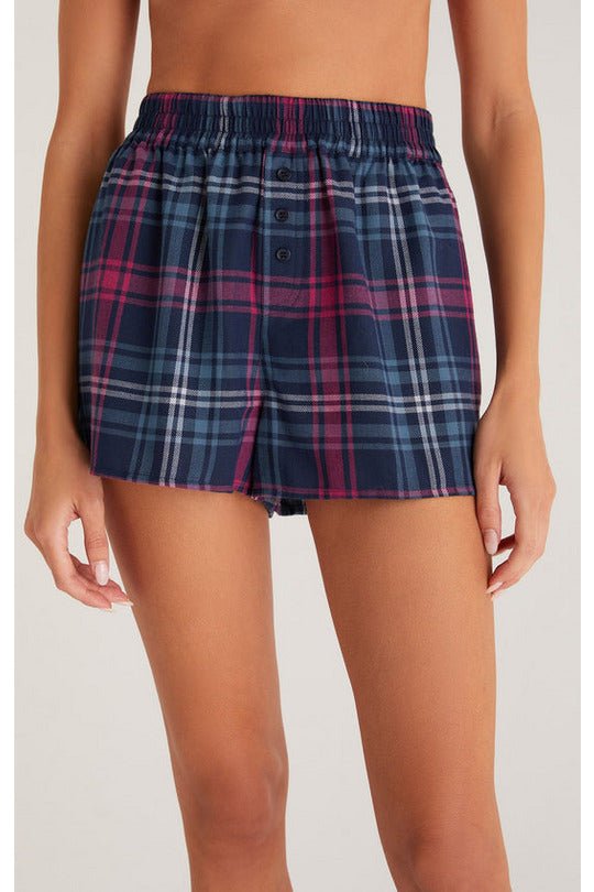 CO-ED PLAID BOXER // MIDNIGHT