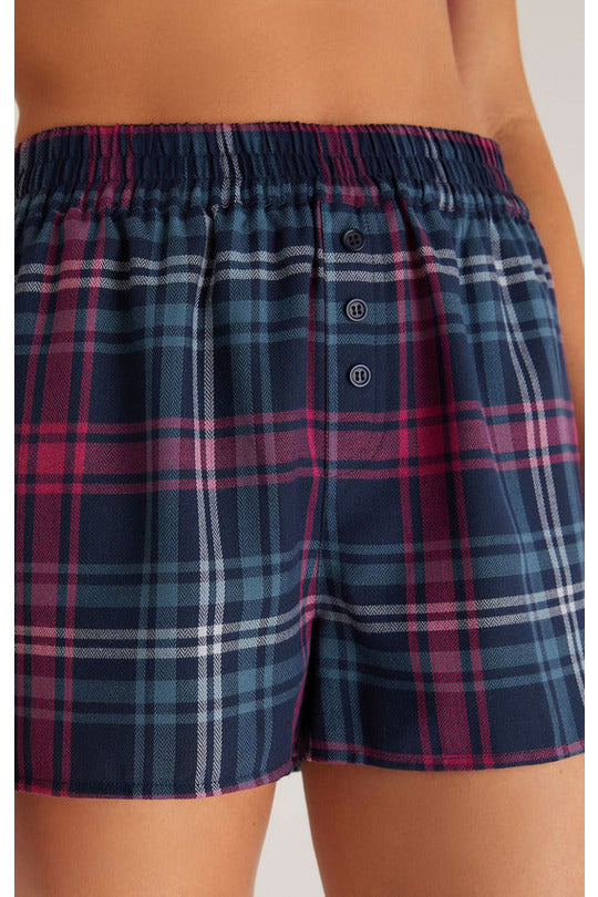 CO-ED PLAID BOXER // MIDNIGHT
