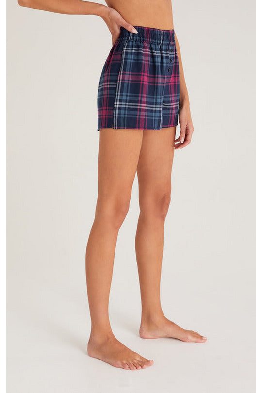 CO-ED PLAID BOXER // MIDNIGHT