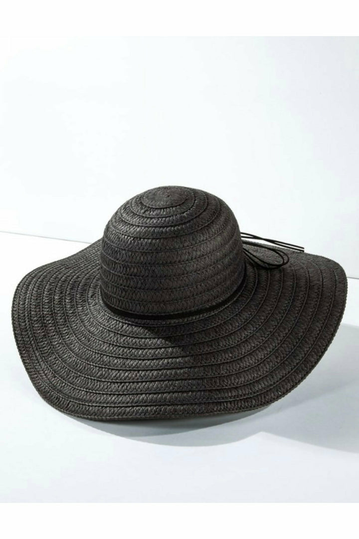 EDIE WIDE BRIM HAT-BLACK