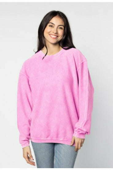 CORDED CREW SWEATSHIRT