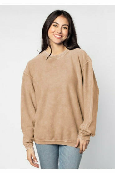 CORDED CREW SWEATSHIRT