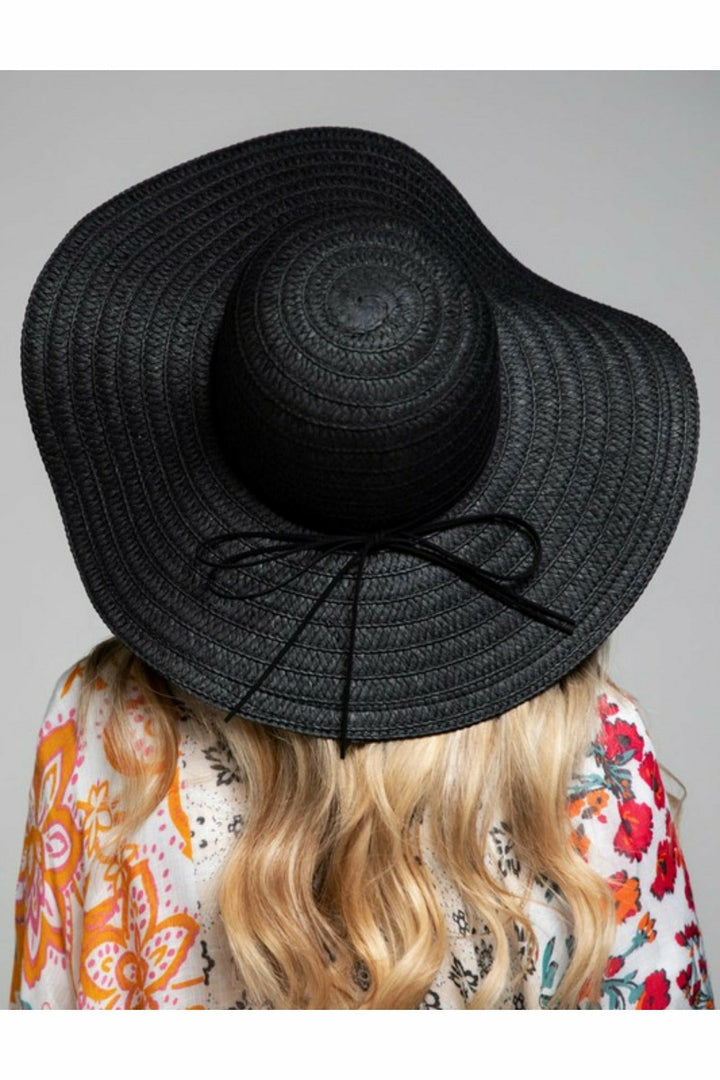 EDIE WIDE BRIM HAT-BLACK