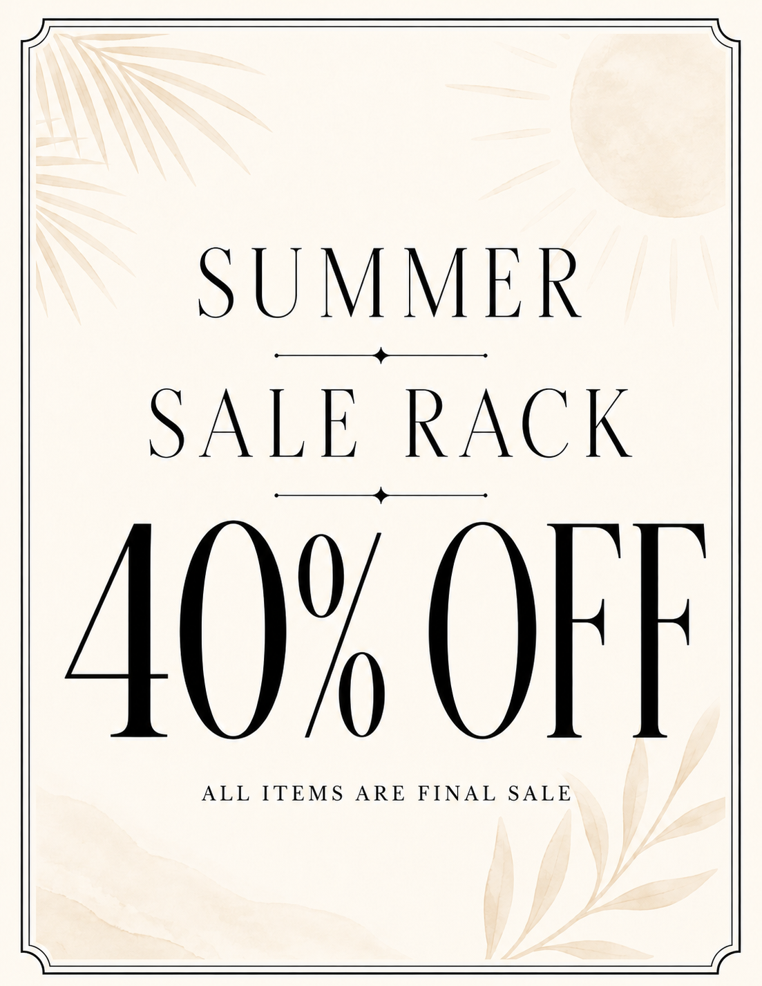 SUMMER SALE