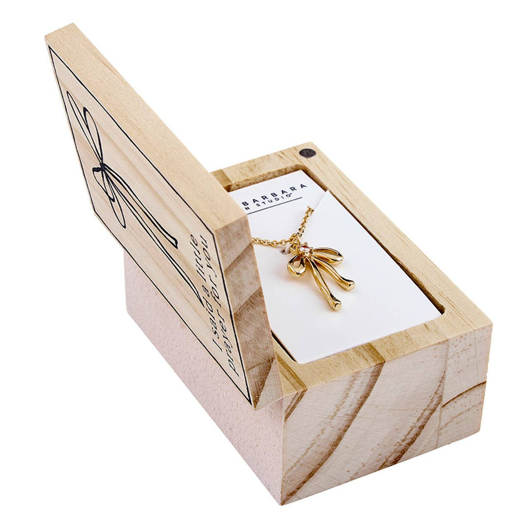 Treasure Box Bow Necklace - I Said a Little Prayer for You