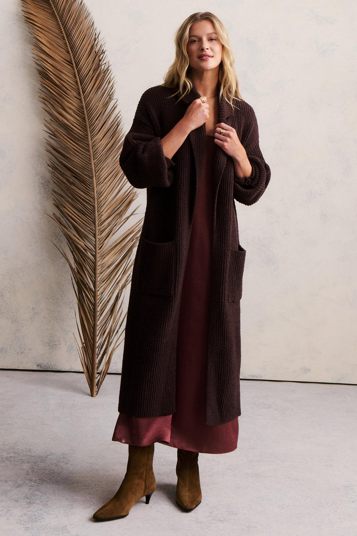 COZYCHIC COTTON RIB LONG COAT
