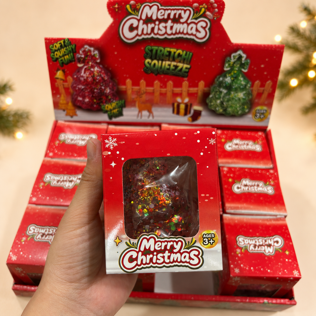 Glitter Christmas Tree Maltose Squishy Stress Relief Toy