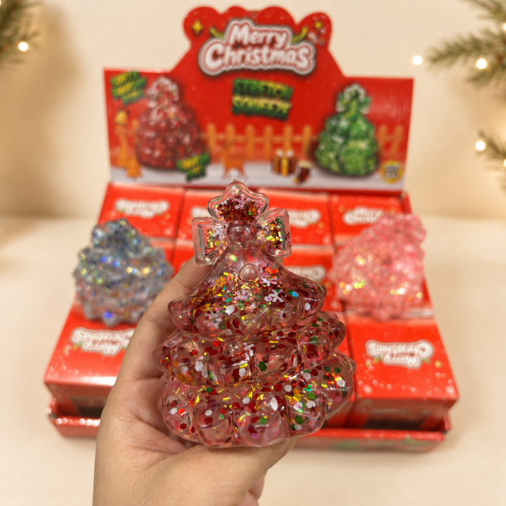 Glitter Christmas Tree Maltose Squishy Stress Relief Toy