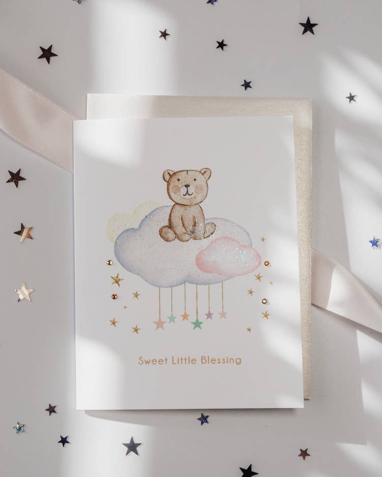 Sweet Little Blessing New Baby Greeting Card