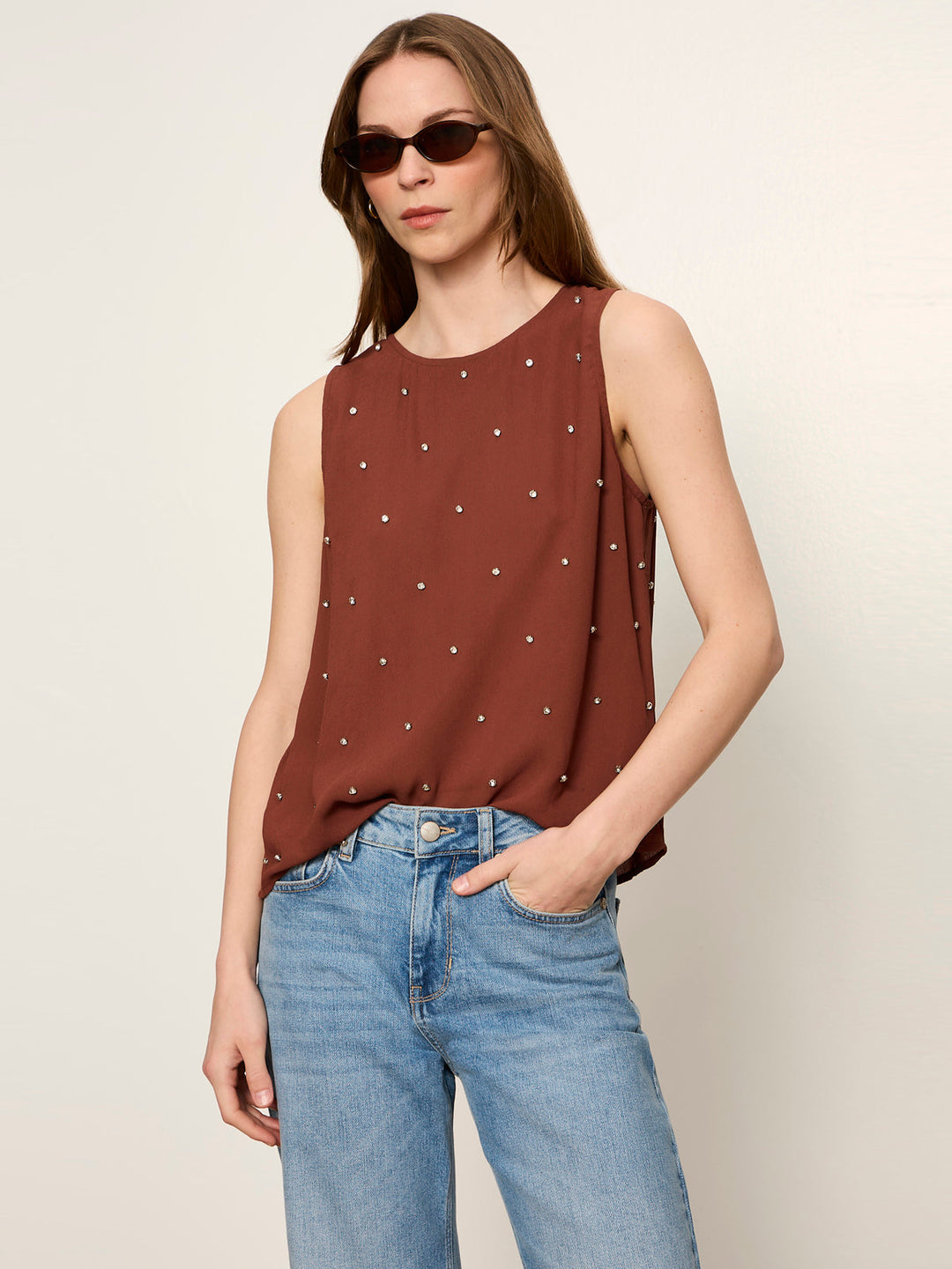 MARGO EMBELLISHED SHELL TOP