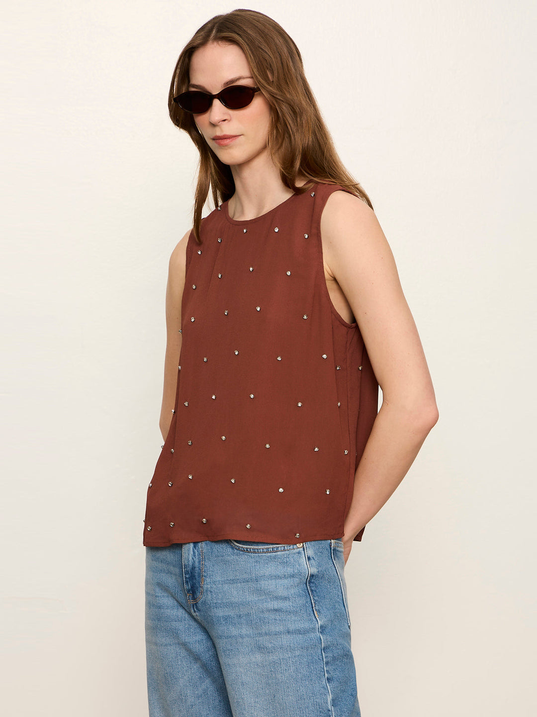 MARGO EMBELLISHED SHELL TOP