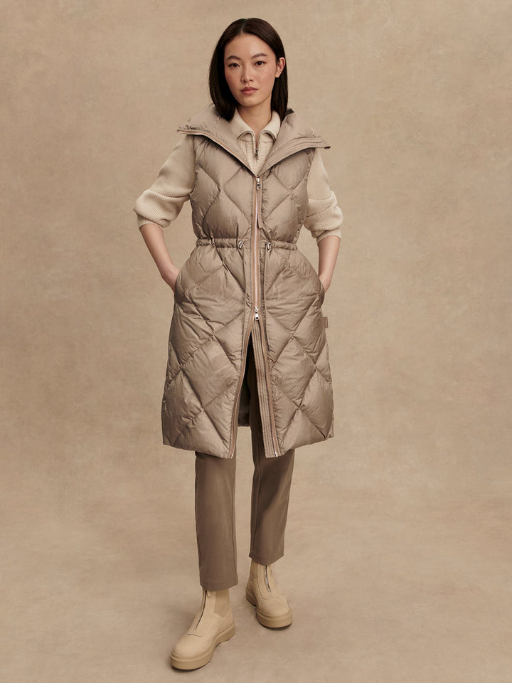 NAVINE LONG DOWN VEST JACKET