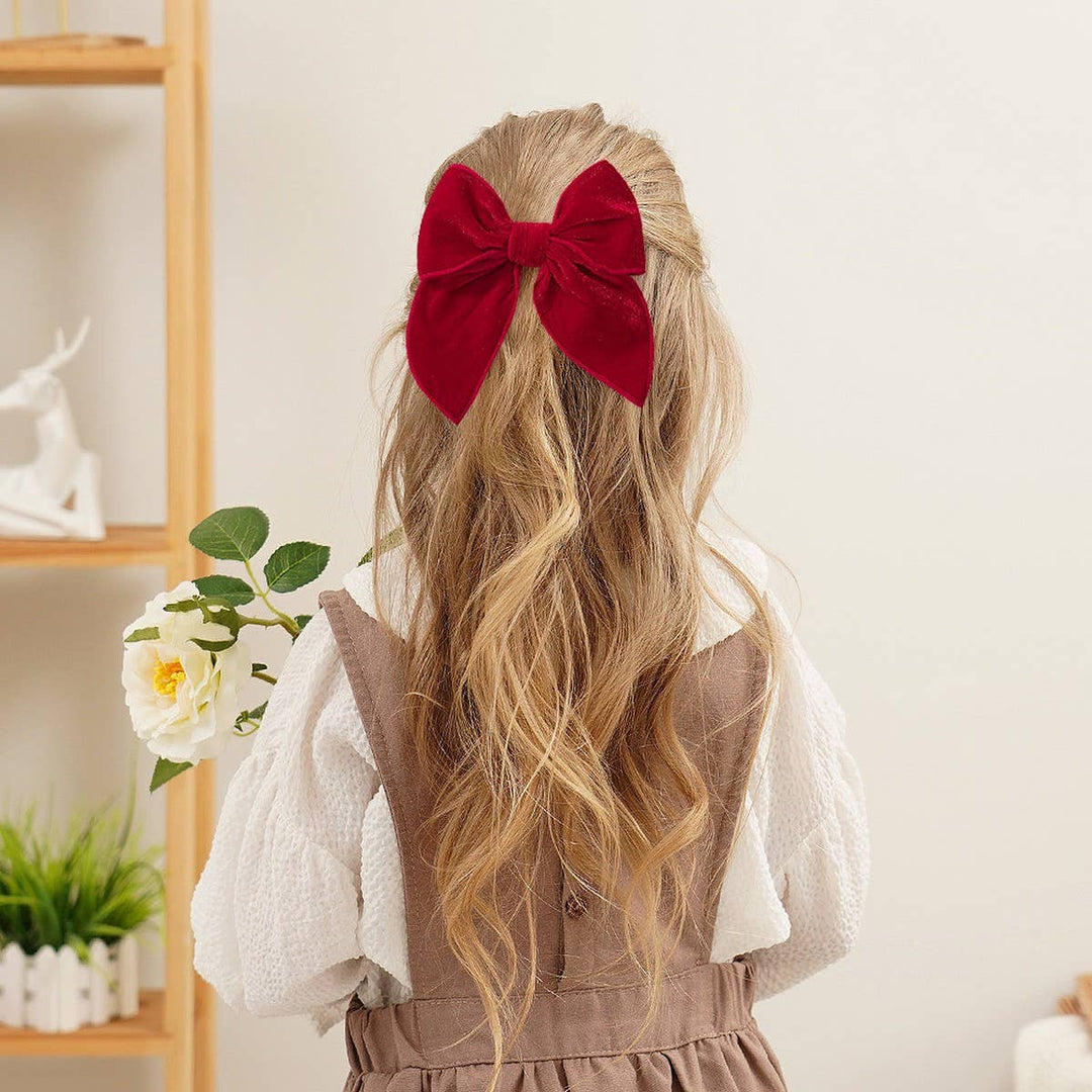 HOLIDAY VELVET BOW CLIP