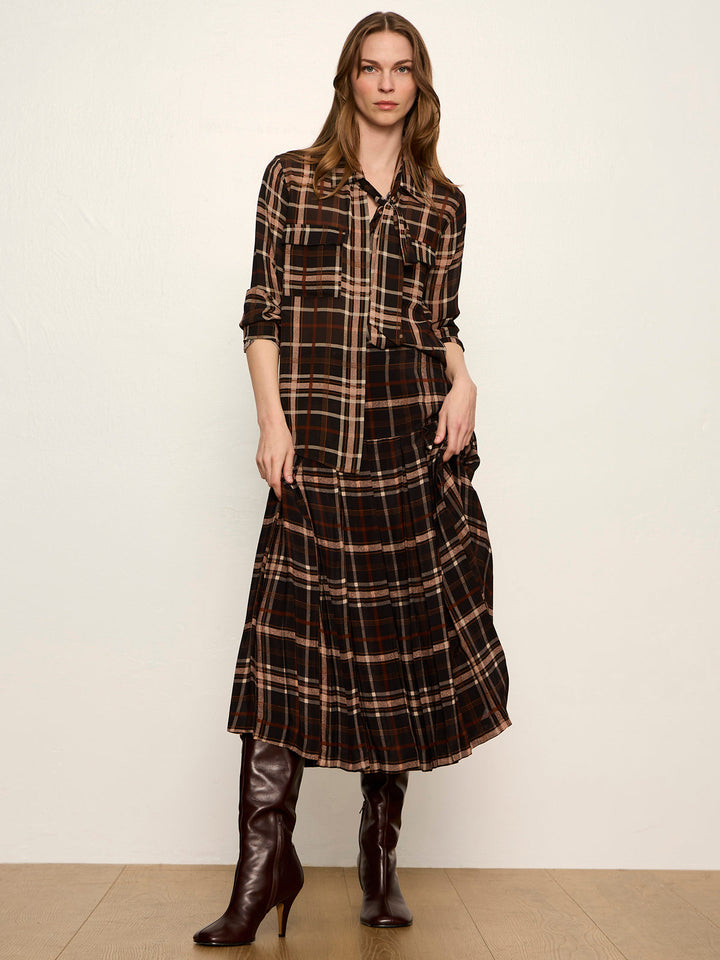 MEET IN PARIS TIE NECK BLOUSE