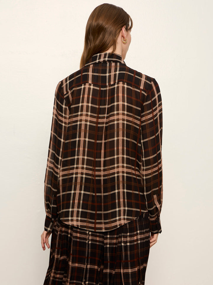 MEET IN PARIS TIE NECK BLOUSE