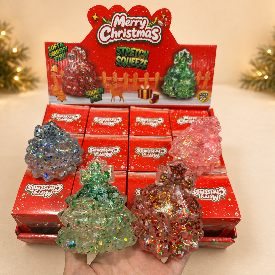 Glitter Christmas Tree Maltose Squishy Stress Relief Toy
