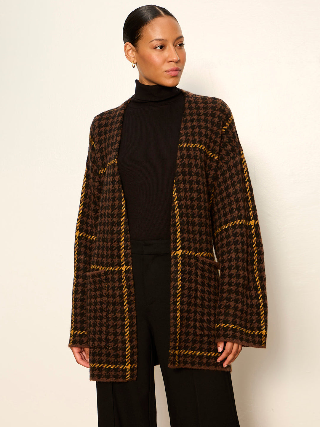 JACQUARD COATIGAN