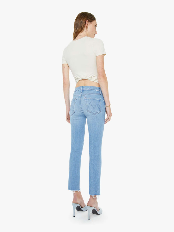 THE MID RISE DAZZLER CROP FRAY