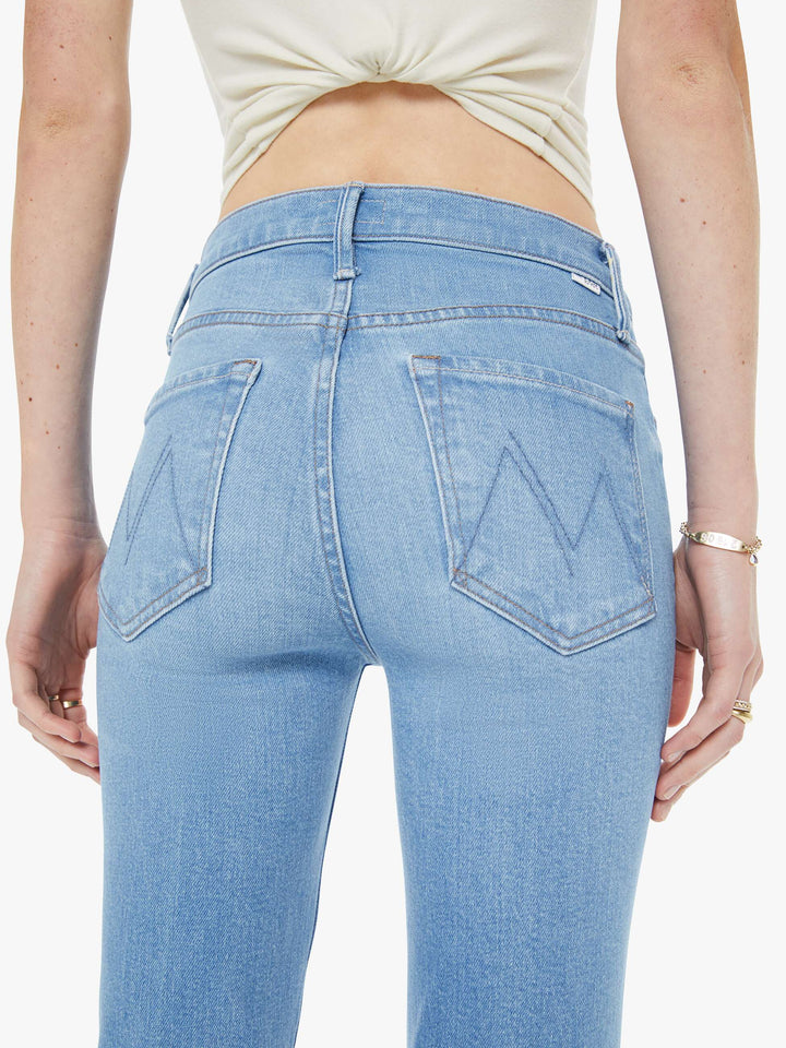 THE MID RISE DAZZLER CROP FRAY